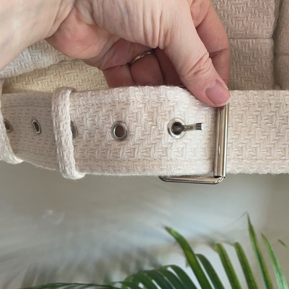 New Reiss Clara short biker jacket 10 ivory nwot - Picture 6 of 11